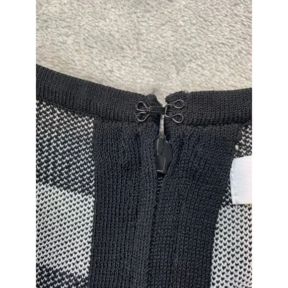 Calvin Klein Dress Womens Medium Black White Striped Bodycon Sleeveless Stretch - Picture 8 of 10